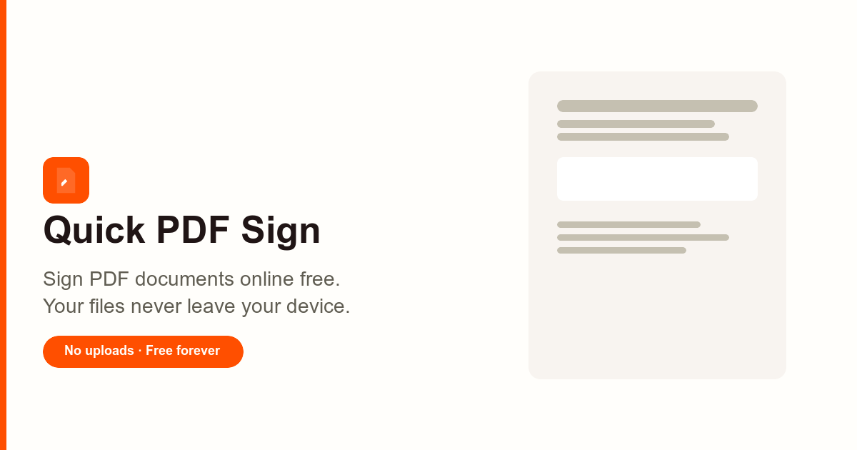 Quick PDF Sign preview